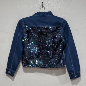 Squeeze Jean Jacket with Sequin Back Size 12 or XL
